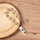 White Jade Stone Pendant Metal Necklace N5575
