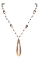 Tear Drop Crystal Pearl Necklace N5577