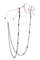 Black Crystal Glasses Lanyard Necklace EC5594