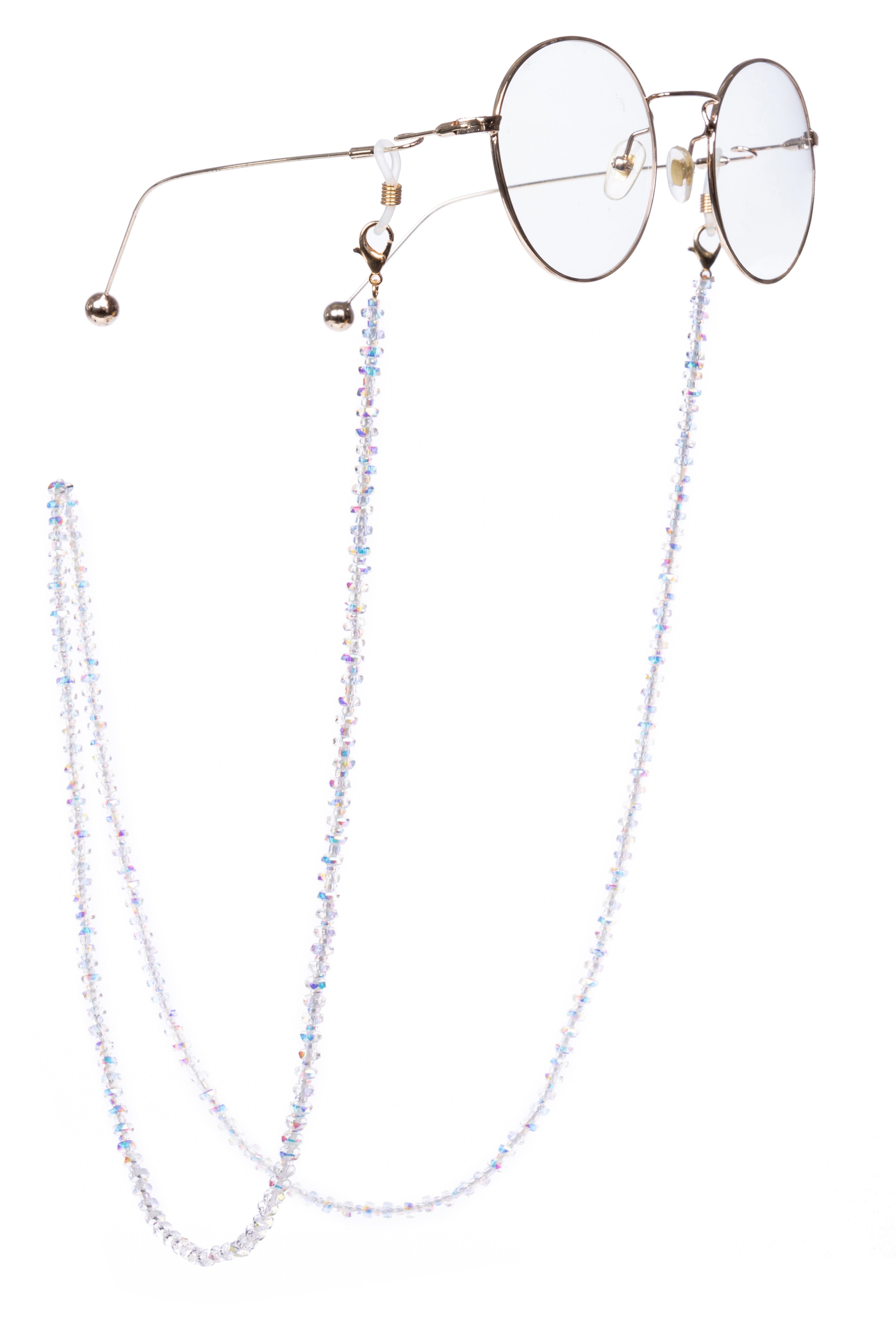 Shining White AB Color Crystal Glasses Hanging Rope EC5595