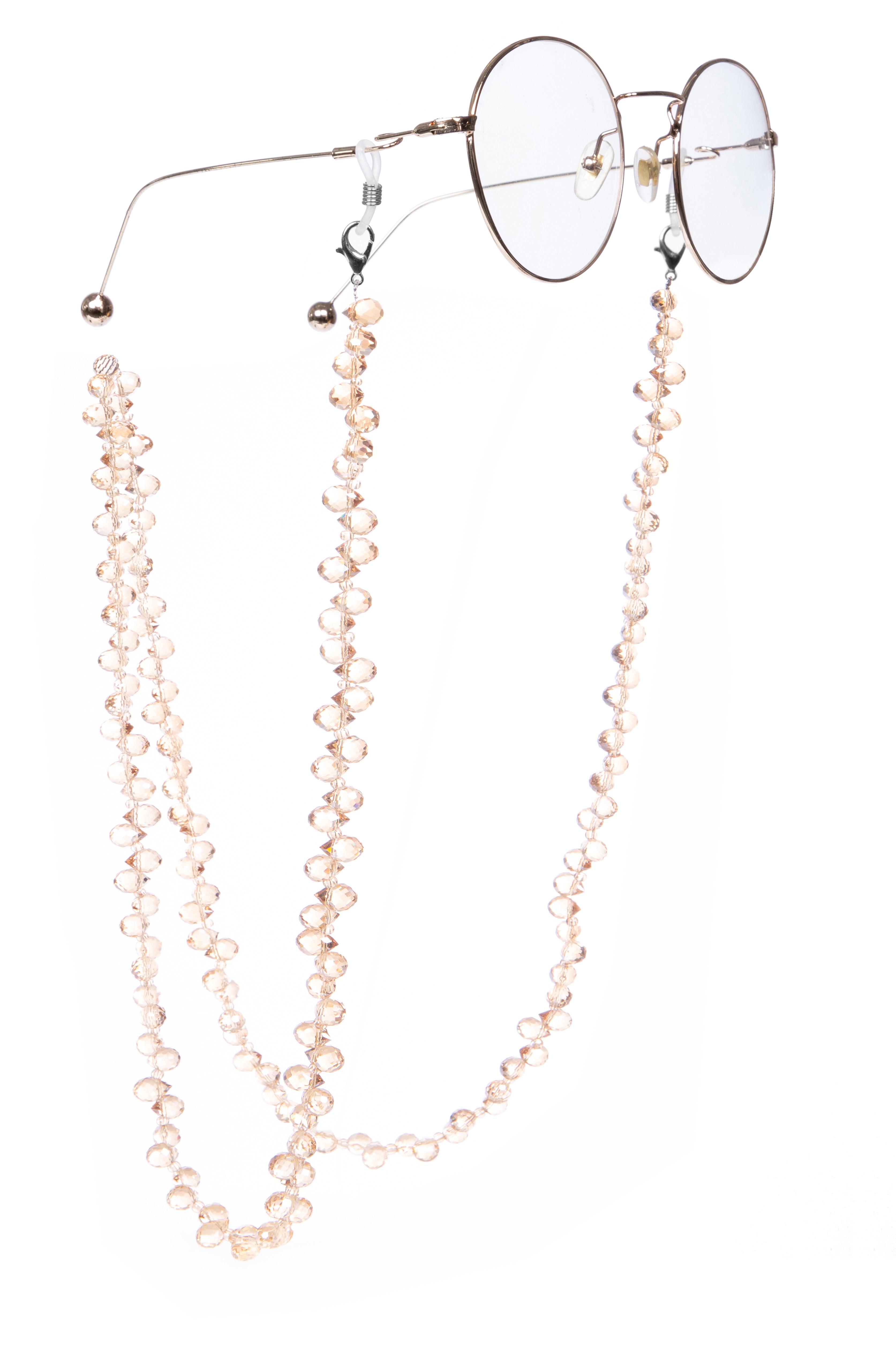 Crystal Beaded Crossbody Lanyard PC5616 - Brown