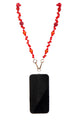 Red Heart Beaded Crystal Crossbody Lanyard PC5632