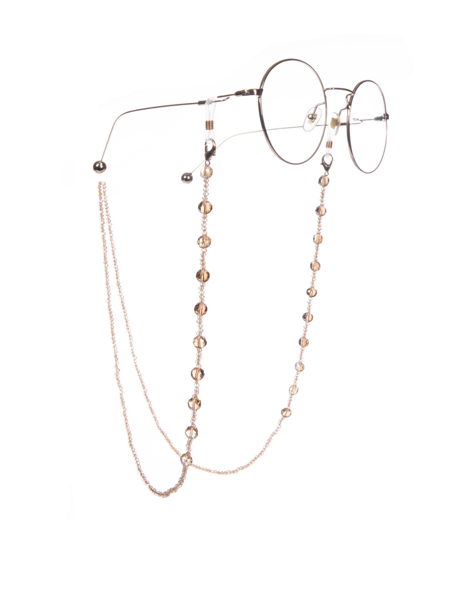 Crystal Beaded Glasses Holder EC5634 - Brown