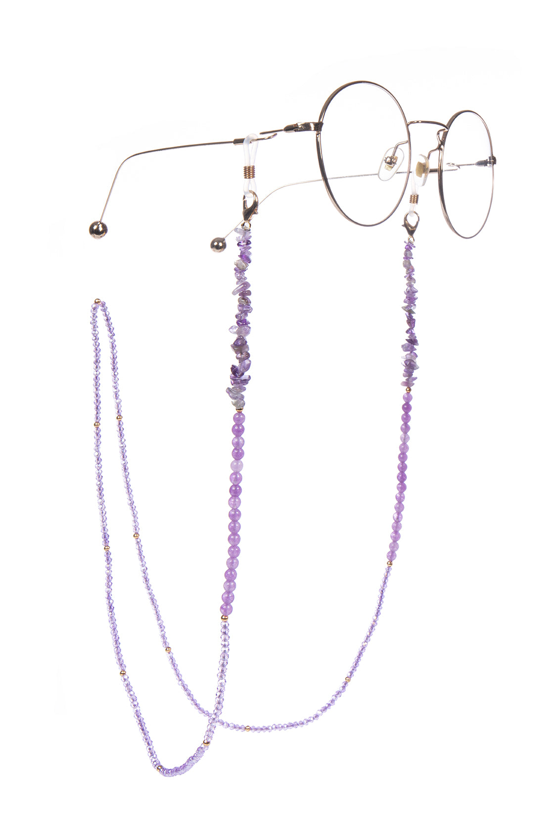 Handmade Amethyst Bead Glasses Holder EC5638 - Amethyst