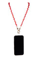 Red Beaded Crystal Lanyard AN15648