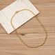 18K Gold Plated Round Bead Necklace N5701