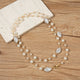 Handmade Glass Bead Pearl Necklace N5748