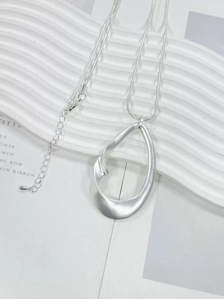 Irregular Shape Metal Necklace N5754