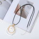 Round Pendant Leather Necklace N5755