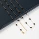 Black Beads Stainless Steel Necklace N5756