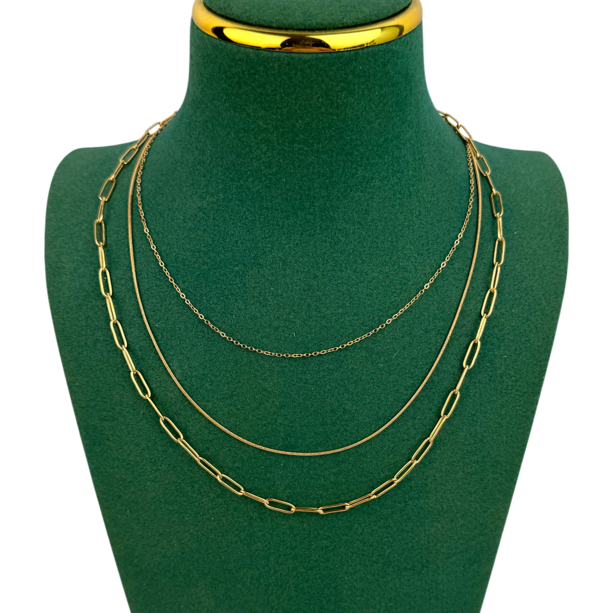 Multi Layer Chain Stainless Steel Necklace N5896 – Ole