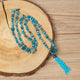 Tassel Pendant Blue Apatite Necklace N5952
