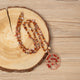 Agate Pendant Coral Stone Necklace N5955