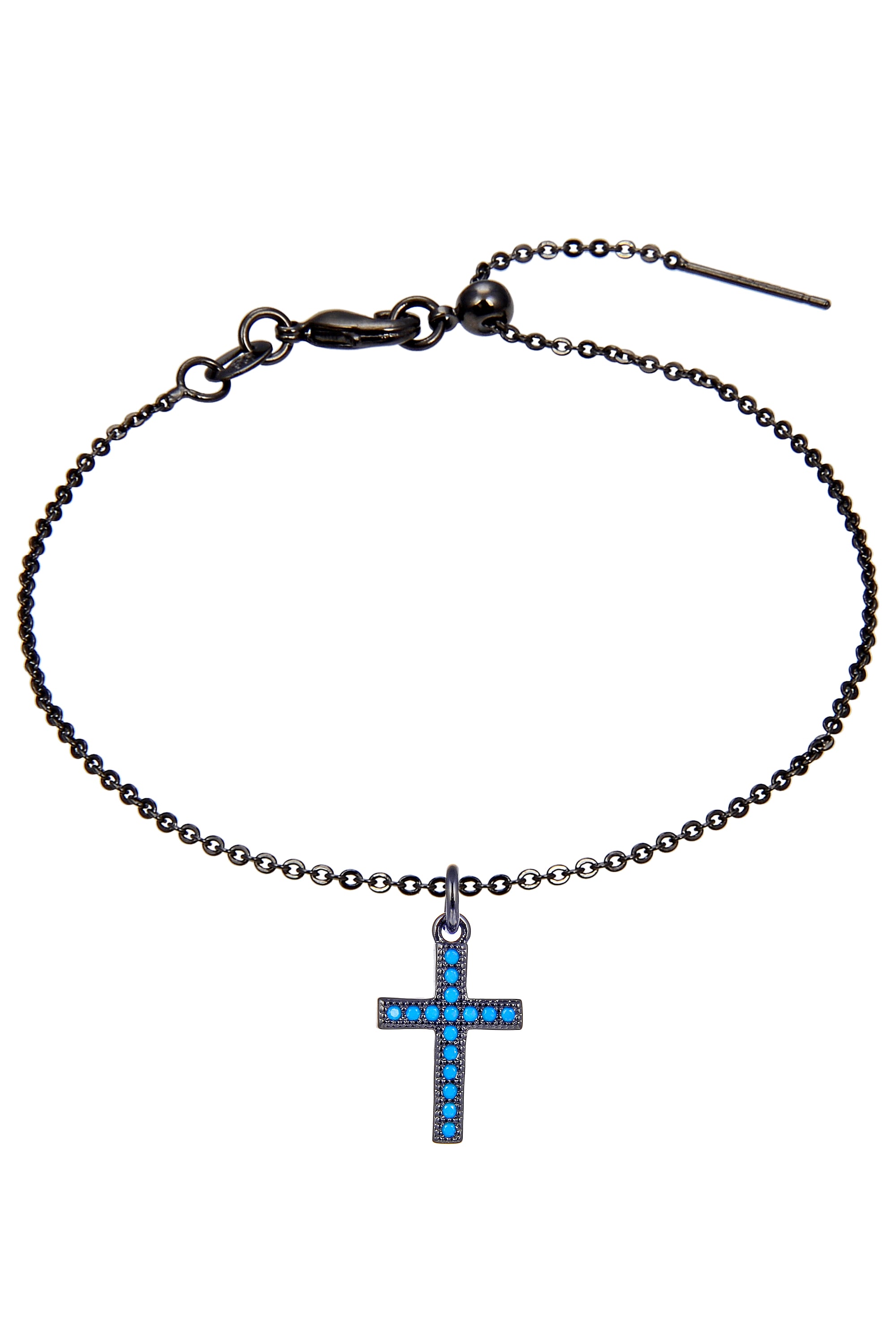 Cross Zircon Pendant For  Bracelet BP0382