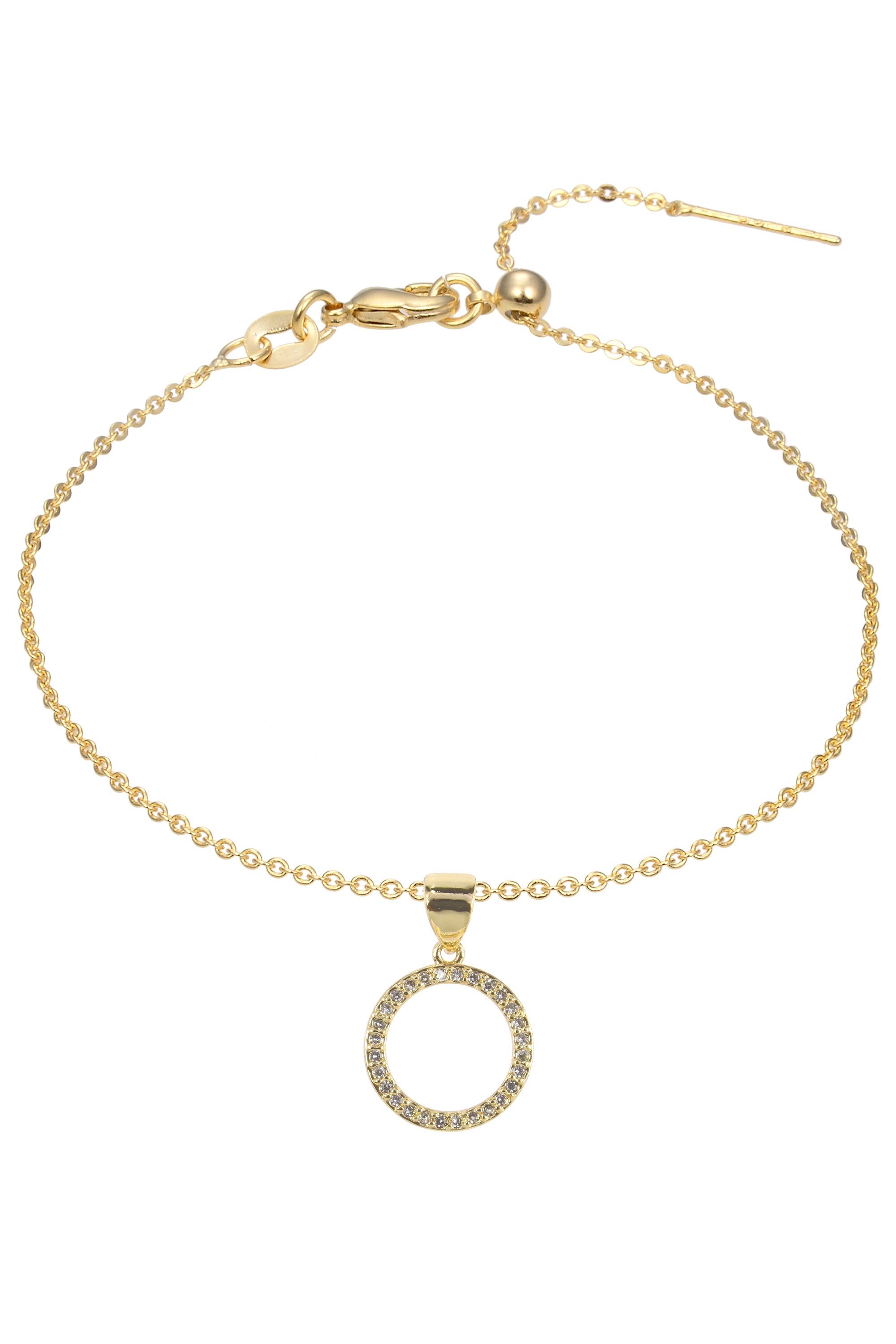 Circle Zircon Pendant For Bracelet BP0571