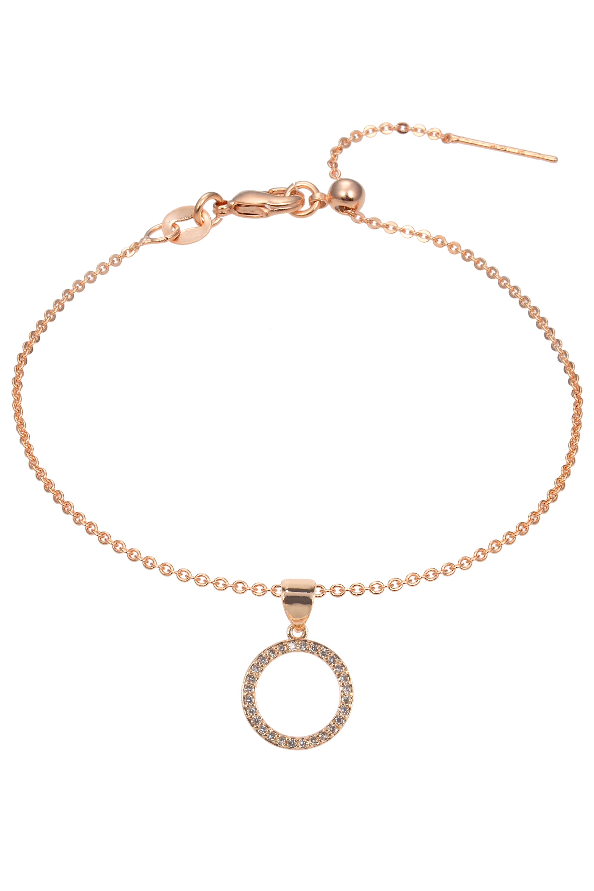 Circle Zircon Pendant For Bracelet BP0571