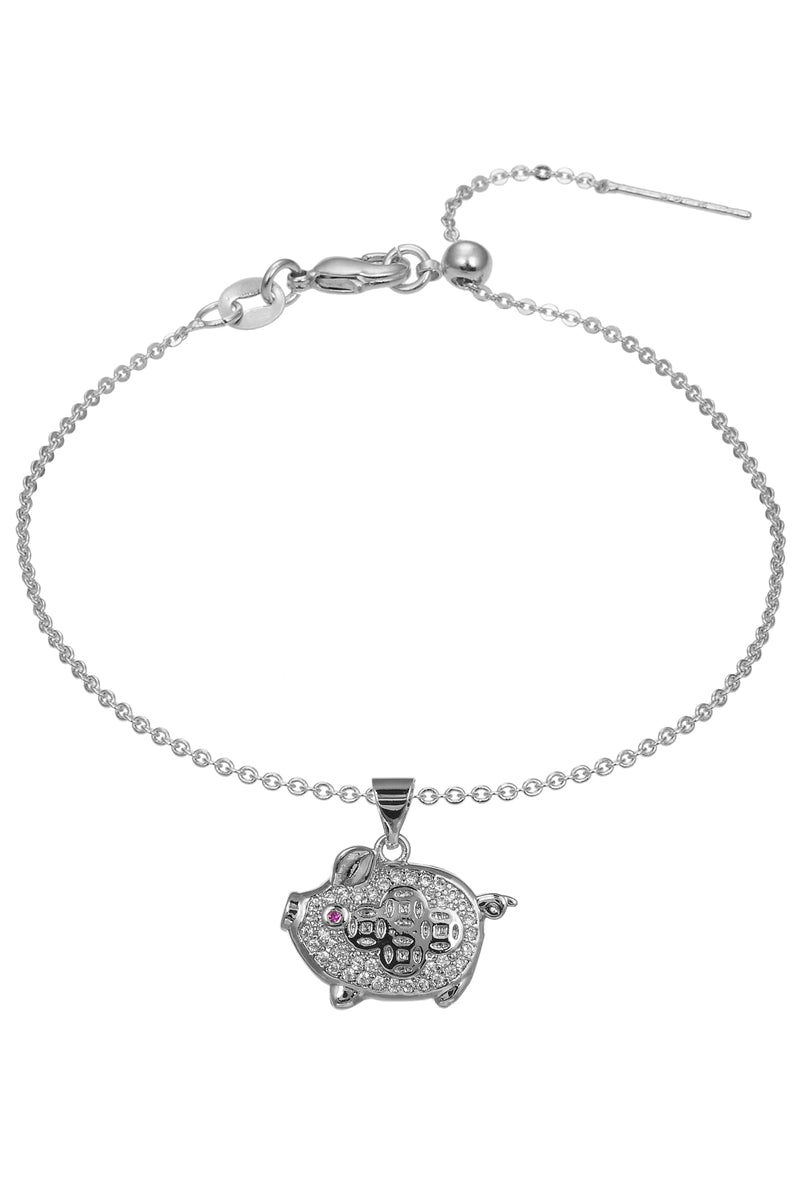 Pig Zircon Pendant For Bracelet BP0408