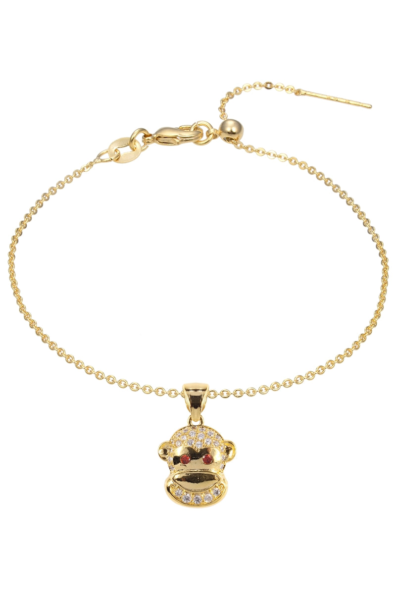 Monkey Zircon Pendant For Bracelet BP0592