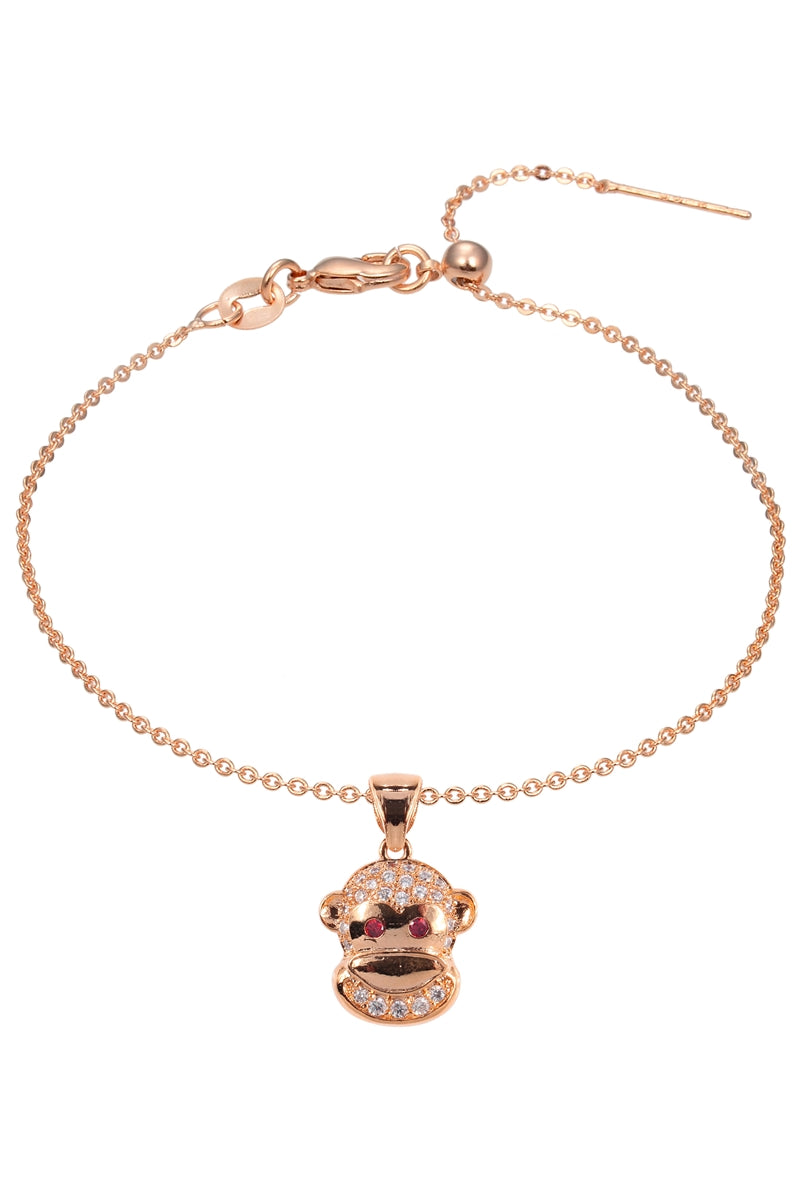 Monkey Zircon Pendant For Bracelet BP0592