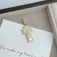 18K Gold Plated Cross Cubic Zirconia Pendant P0682