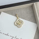 18K Gold Plated Rose Cubic Zirconia Pendant P0688