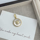 18K Gold Plated Circle Cubic Zirconia Pendant P0695
