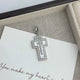 18K Gold Plated Cross Cubic Zirconia Pendant P0682
