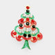 Christmas Tree Rhinestone Brooch P1281