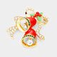 Christmas Bell Rhinestone Brooch P1288