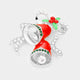 Christmas Bell Rhinestone Brooch P1288