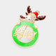 Merry Christmas Reindeer Rhinestone Brooch P1291