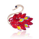 Swan Rhinestone Brooch P1313