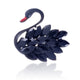 Swan Rhinestone Brooch P1313
