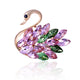 Swan Rhinestone Brooch P1313