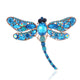 Dragonfly Rhinestone Brooch P1345