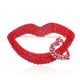 Lips Heart Brooch P1376