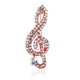 Musical Note Rhinestone Brooch P1496