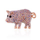 Pig Rhinestone Brooch P1497