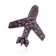 Airplane Rhinestone Brooch P1509