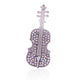 Violin Rhinestone Brooch P1510