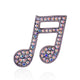 Musical Note Rhinestone Brooch P1511