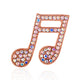 Musical Note Rhinestone Brooch P1511