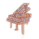 Piano Rhinestone Brooch P1512