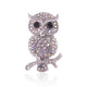 Owl Rhinestone Brooch P1546
