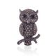 Owl Rhinestone Brooch P1546