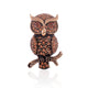 Owl Rhinestone Brooch P1546
