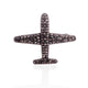 Airplane Rhinestone Brooch P1610