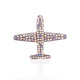 Airplane Rhinestone Brooch P1610