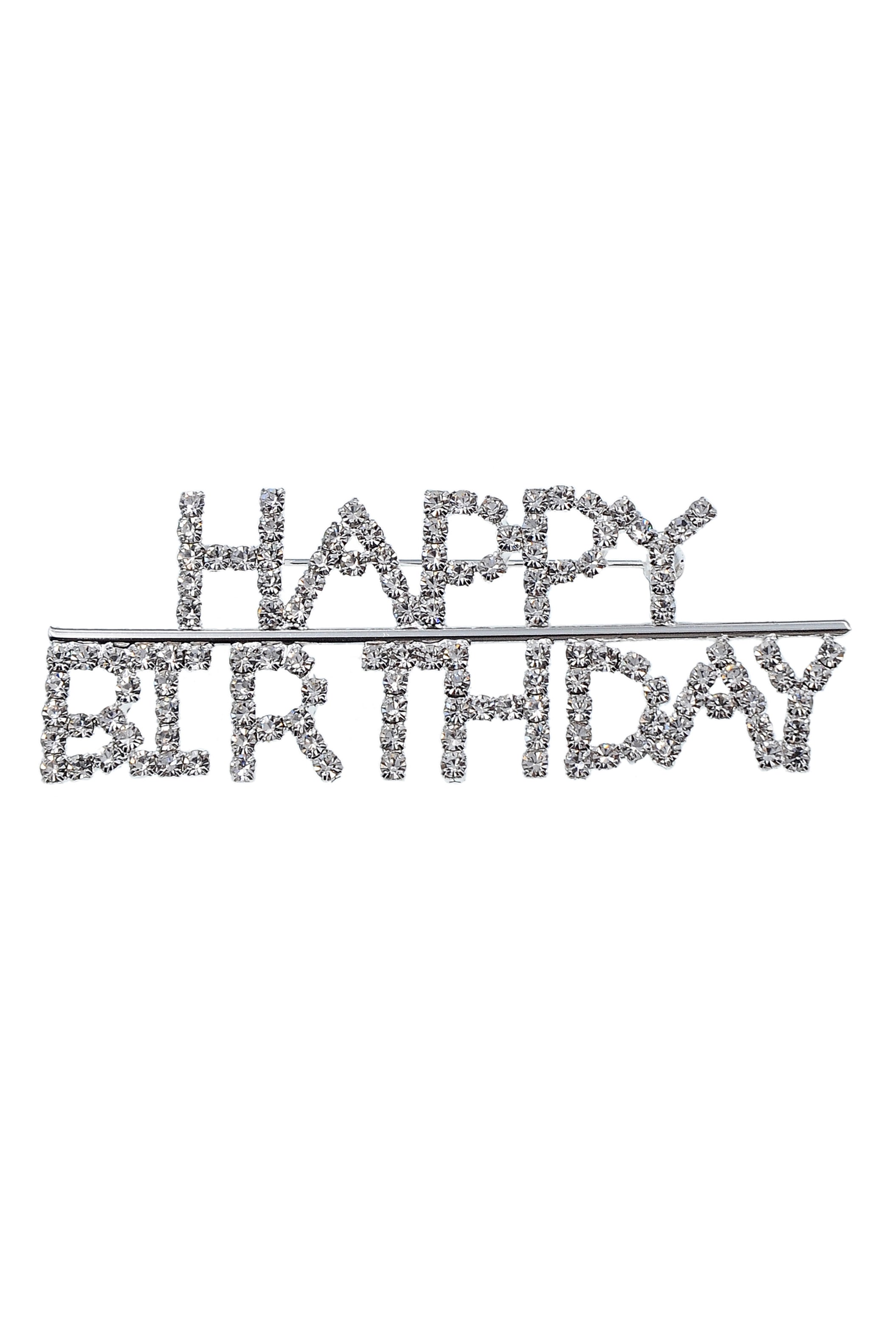 Happy Birthday Crystal Brooch PA3147