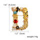 Alloy Rhinestone Alphabet Brooch PA3189